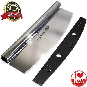 Altair - 14” Pizza Cutter by Kitchenstar | Sharp Stainless Steel Slicer - Rocker Style w Blade Cover | Chop and Slices Perfect Portions + Dishwasher Safe – Premium Kitchen Essentials