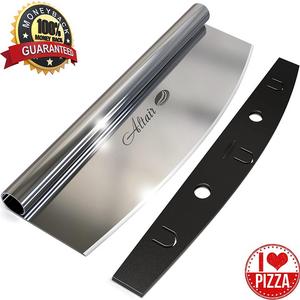 Altair - 14” Pizza Cutter by Kitchenstar | Sharp Stainless Steel Slicer - Rocker Style w Blade Cover | Chop and Slices Perfect Portions + Dishwasher Safe – Premium Kitchen Essentials