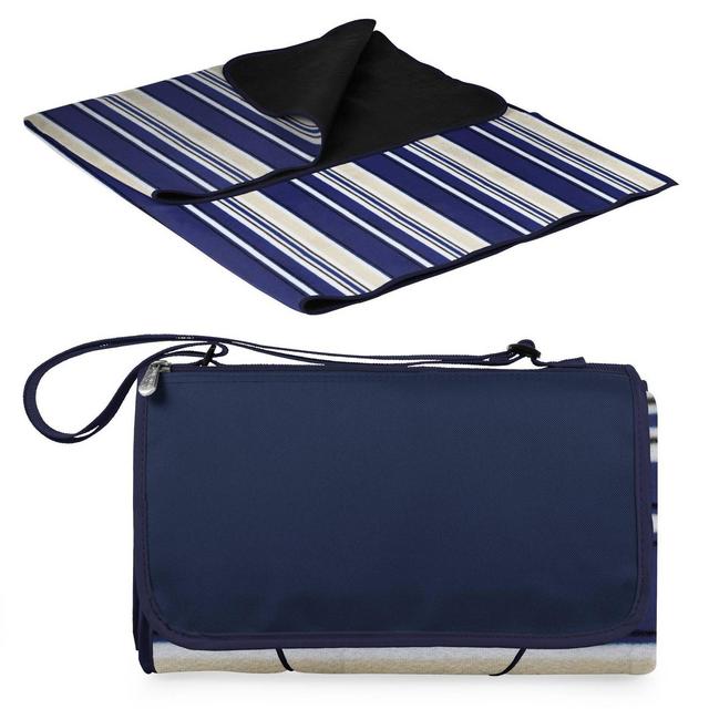 Picnic Time Extra Large Outdoor Blanket Tote - Navy