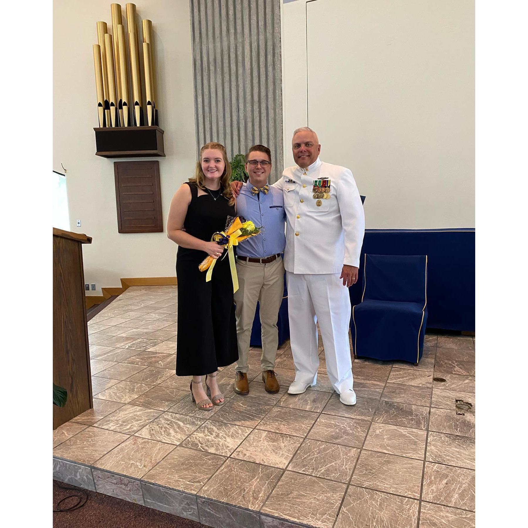 Mikey's military retirement ceremony