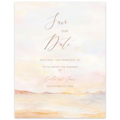 Beige Spring Wedding Digital Save the Date - Andalusia Portrait