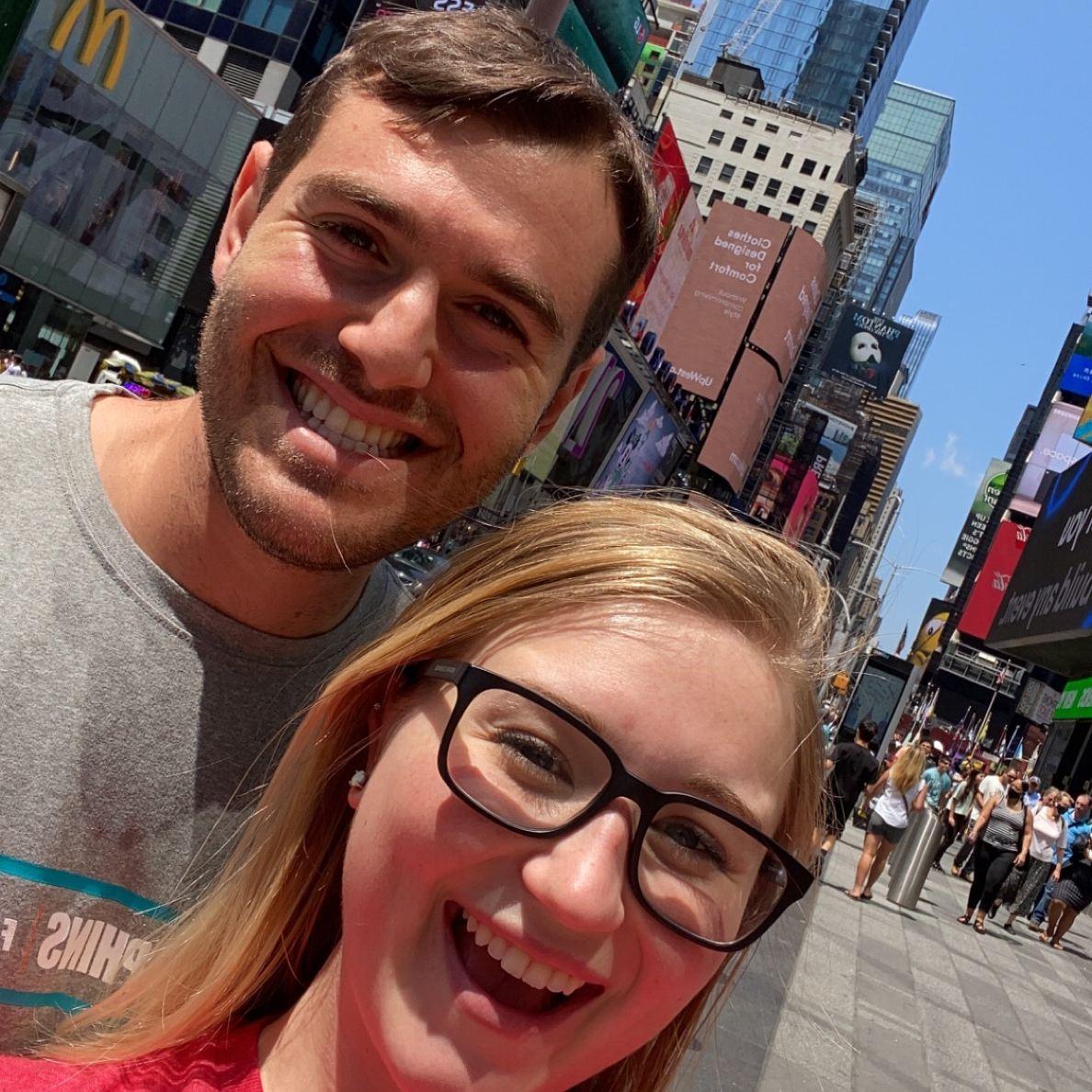 We took an afternoon stroll through Time's Square while "working from home" in NYC