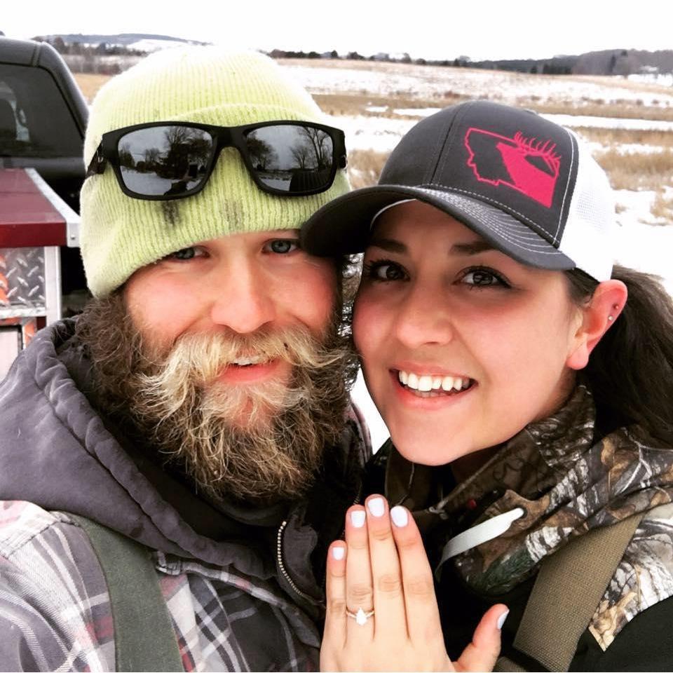 2017: Moments after Brandon proposed!