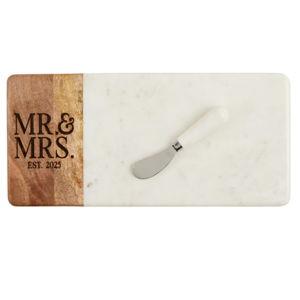 Mr. And Mrs. Est 2025 Marble Board