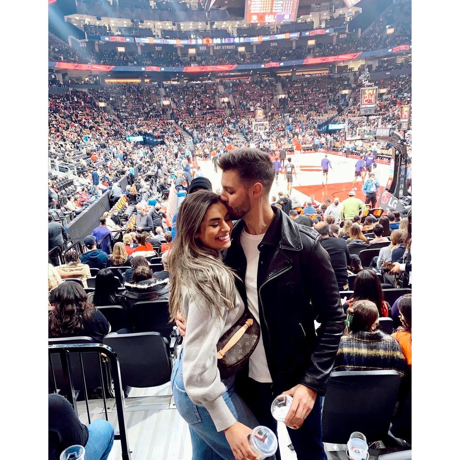 Mike's birthday and our first Raptor's game together.