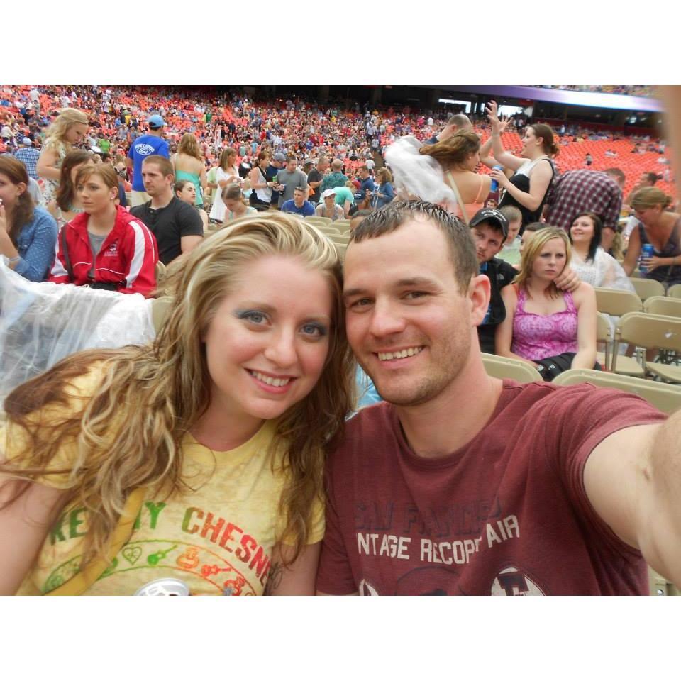 Our first big road trip was to Kansas City to meet up with friends at a Kenny Chesney concert. Rained most of the time!