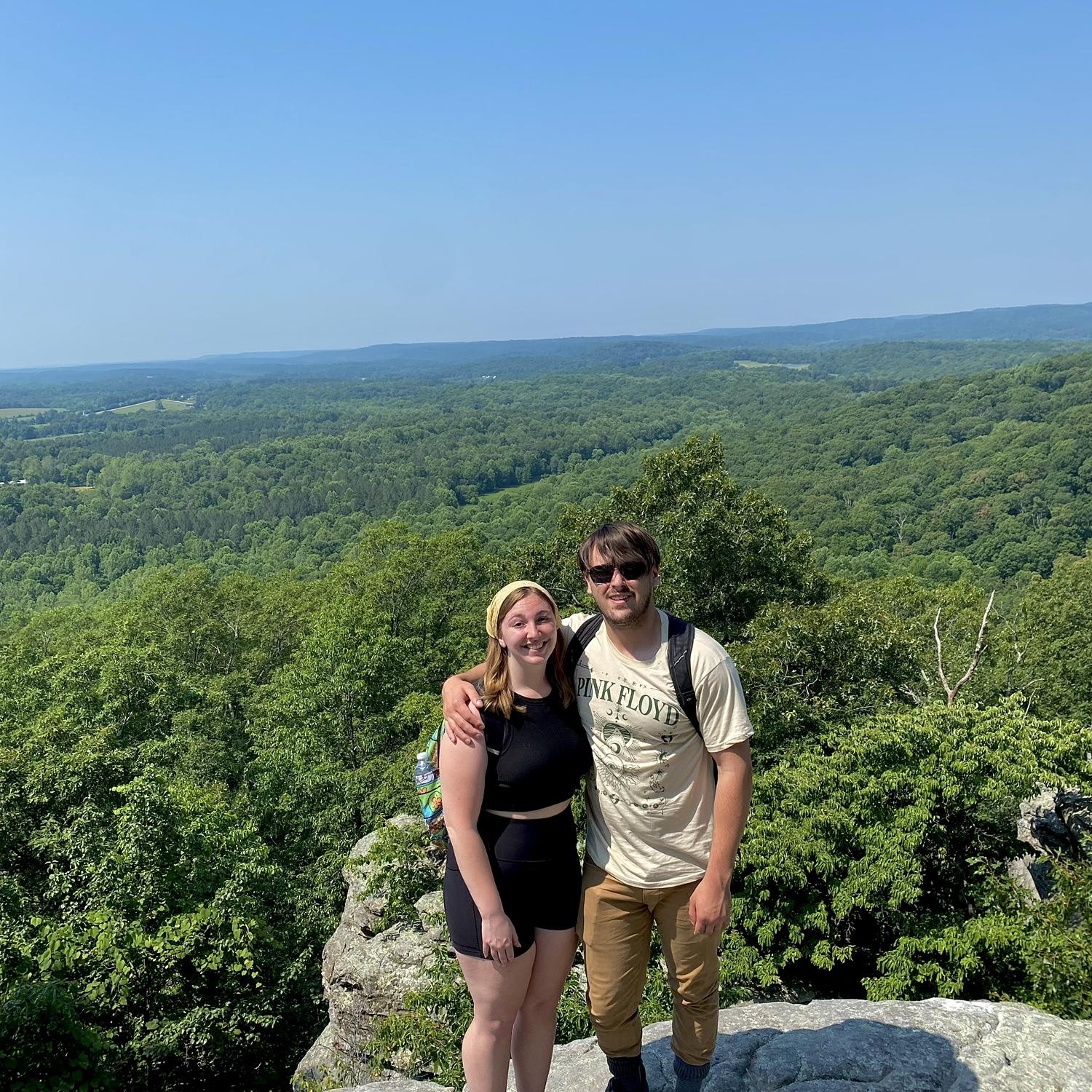 On a hiking trip with Miranda’s brother, they hiked and rock climbed at the Garden of the Gods.