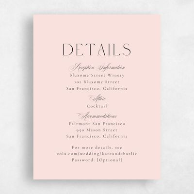 Blush, Pink Wedding Enclosure - Payton