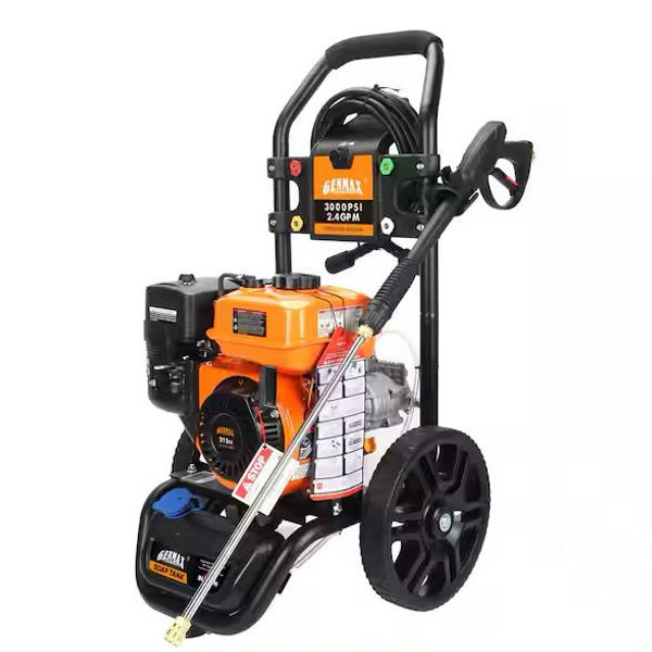 GENMAX 3200 PSI 2.5 GPM 212cc Cold Water Pressure Washer with 5-Quick Connect Nozzles GM3000GPW