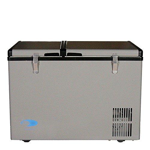 Whynter FM-62DZ 62 Quart Dual Zone Portable Fridge, AC 110V/ DC 12V True Freezer for Car, Home, Camping, RV-8°F to 50°F, One Size, Gray