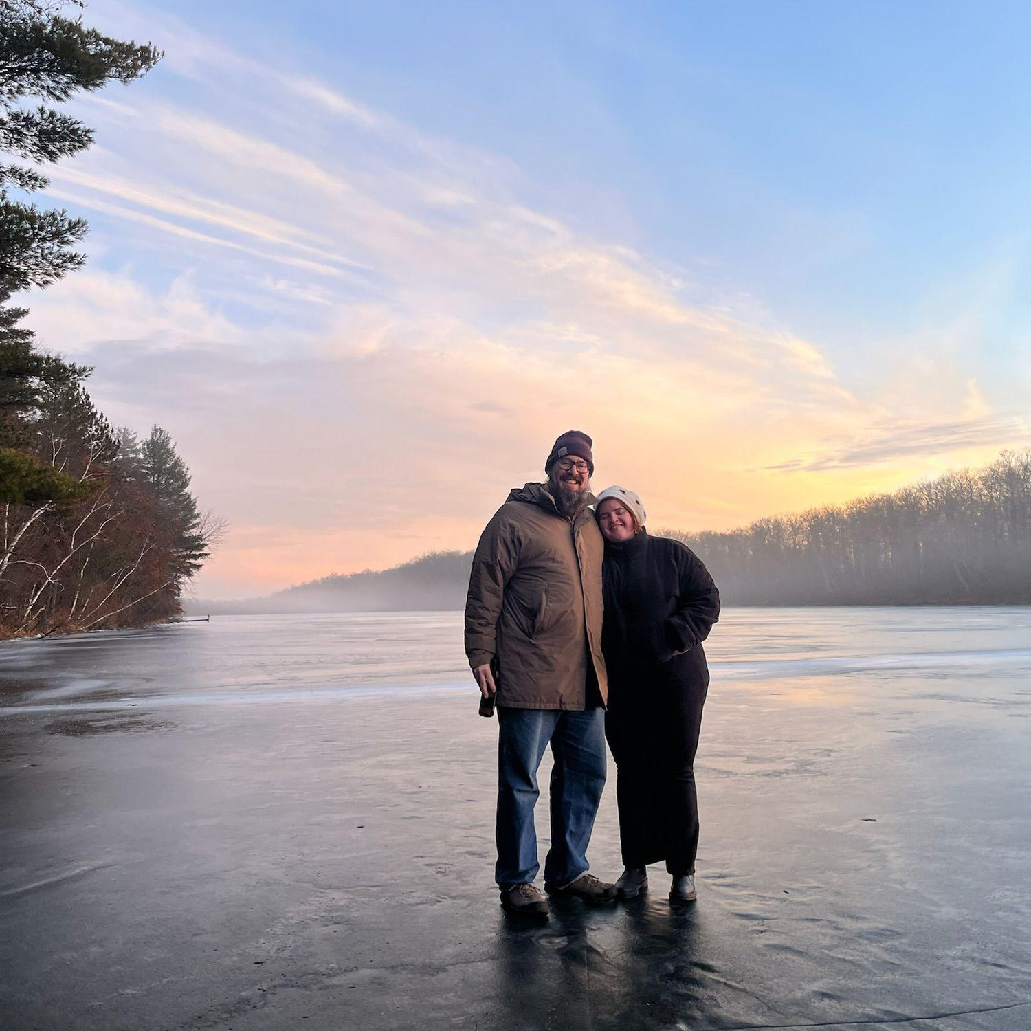 NYE 2025 on a frozen lake in N. Wisconsin