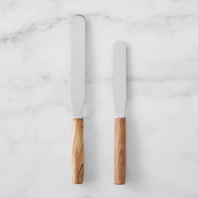 Williams Sonoma Olivewood Straight Icing Spatulas, Set of 2