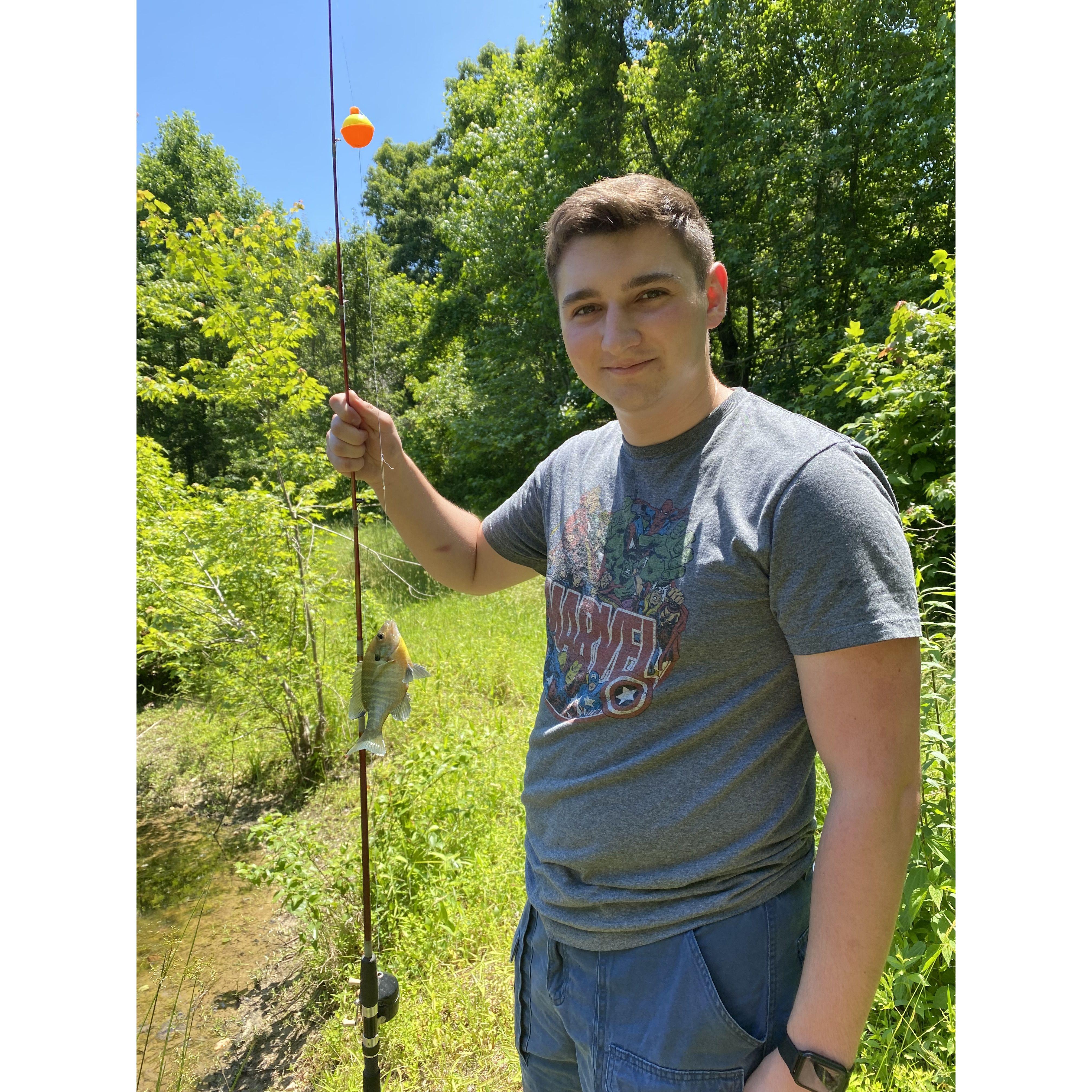 Pat's first fish!