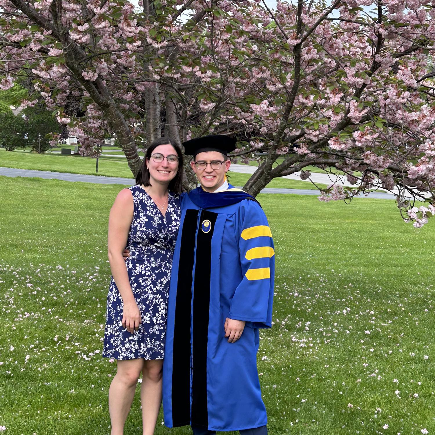 Celebrating Dr. Ramsey! Dillon’s PhD graduation from the University of Rochester, May 2023