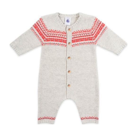 Petit Bateau        Baby Jacquard Jumpsuit -18m