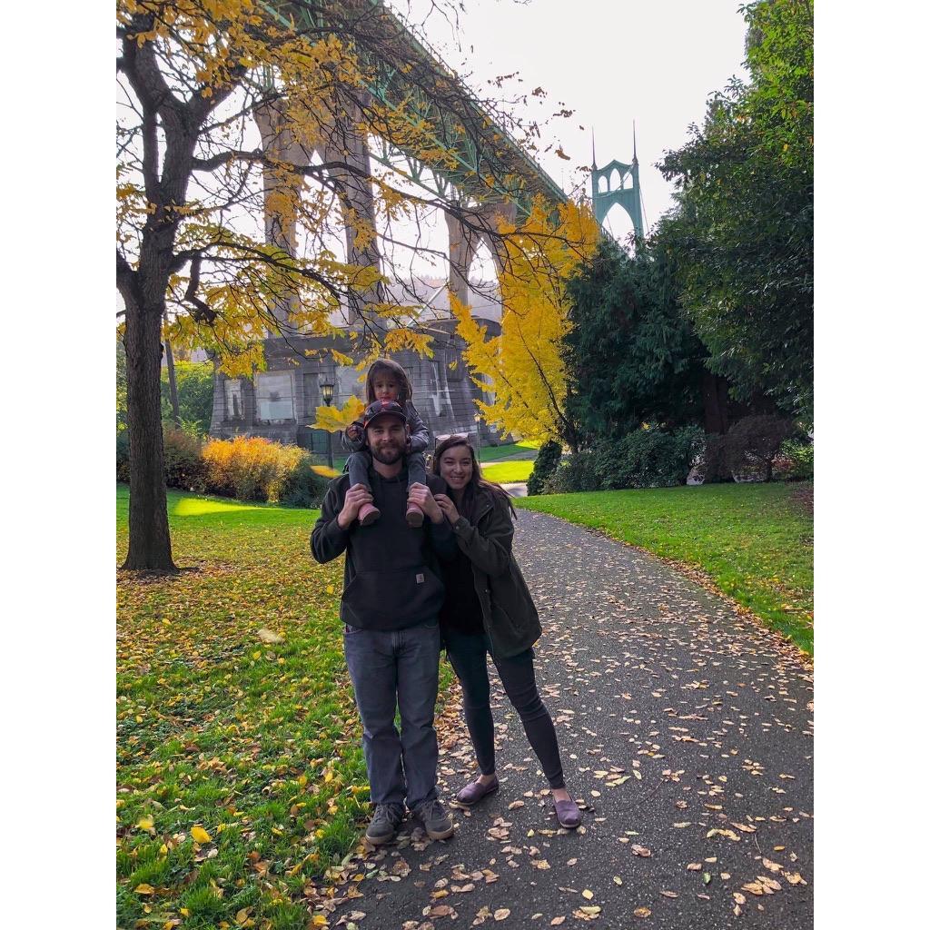 In Cathedral Park in Portland, Oregon in October 2019.