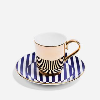 Superstripe Warp Espresso Saucer