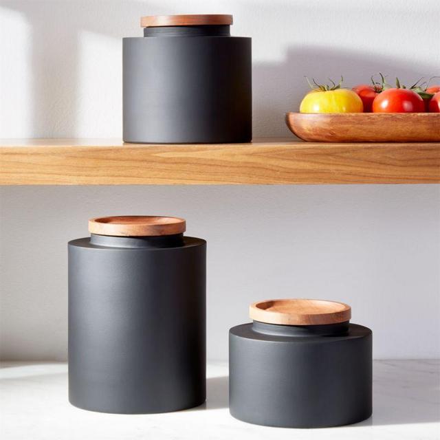 Clark Small Matte Black Canister