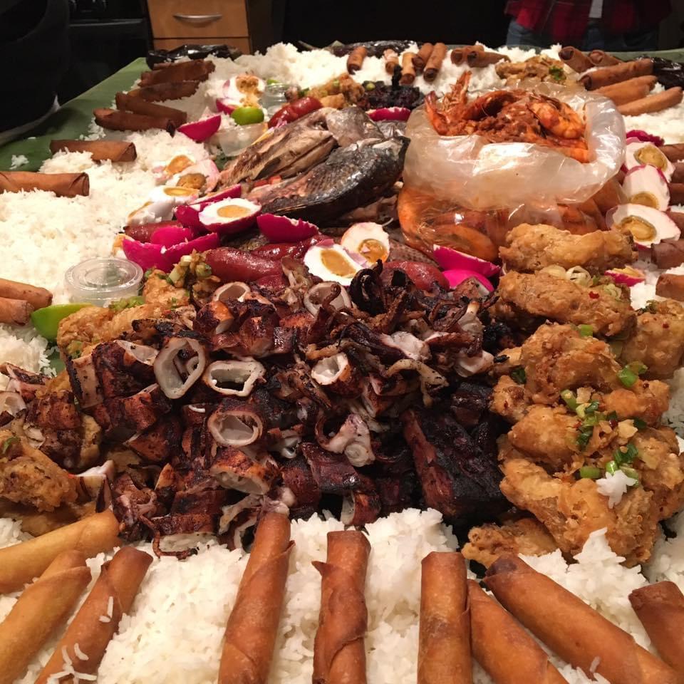 The kamayan in question that Terrence helped cook for Jackie when they first met in 2016!