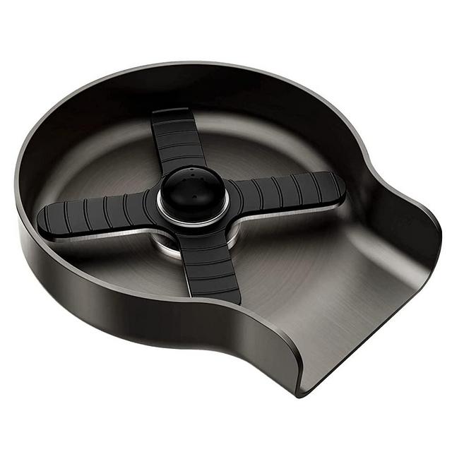 HGN Metal Kitchen Sink Glass Rinser,Faucet Glass Rinser for Kitchen Sinks,Bottle Washer,Stainless Steel,Grey