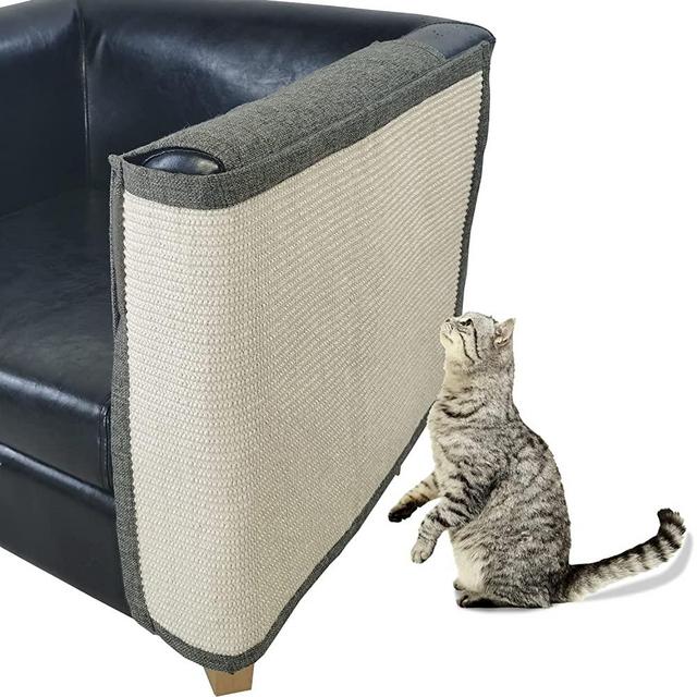 Upgraded Cat Scratch Furniture Couch Protector with Natural Sisal for Protecting Couch Sofa Chair