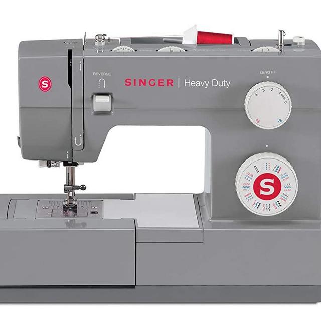 SINGER Heavy Duty 4432 110 Stitch Applications, Metal Frame, Stainless Steel Bedplate Made Easy Sewing Machine, Gray