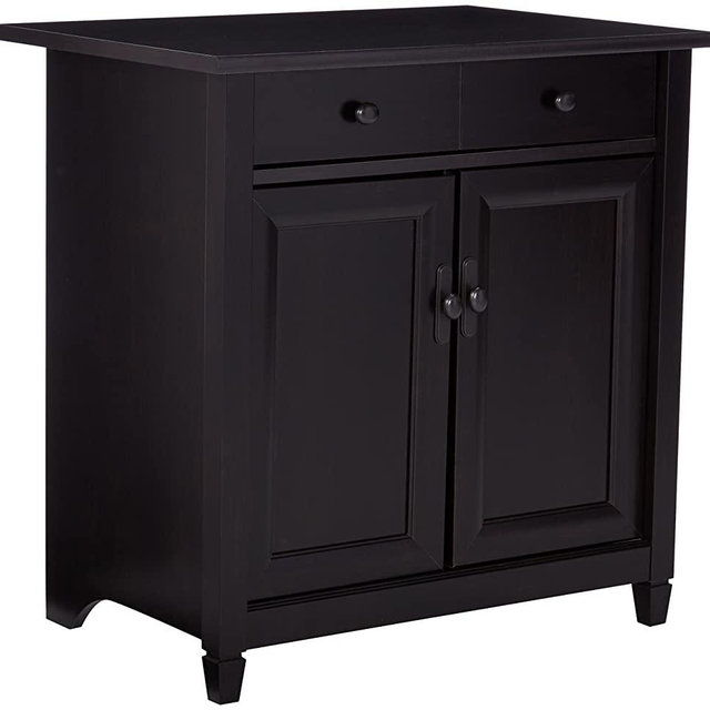 Sauder Edge Water Utility Cart/Stand, Estate Black finish
