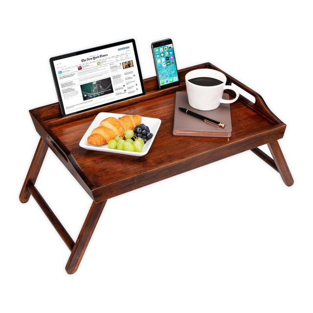 LapGear Media Bed Tray/Lap Desk in Brown Bamboo