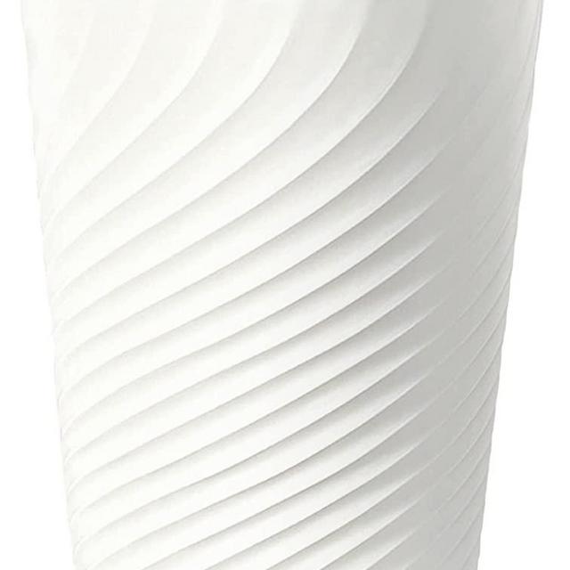 DAJITRE 1.8 Gallon Small Trash Can Wastebasket Recycling Bin Slim Profile for Compact Spaces Bathroom, Office, Bedroom, Kitchen (1.8 Gallon, White)