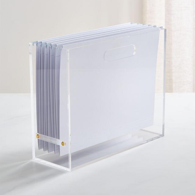 Russell + Hazel Slim Acrylic File Box