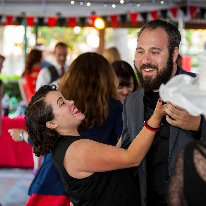 Grooving at Jay & Melissa's wedding. This was the first wedding we attended together!