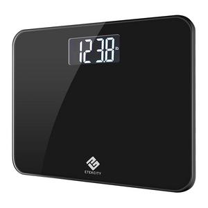 Etekcity Digital Body Weight Bathroom Scale with Step-On Technology, 440 Pounds, Body Tape Measure Included (Black)