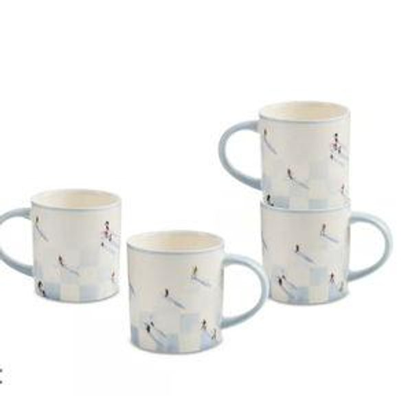 MacKenzie-Childs Gray Malin Ski Holiday Mugs, Set of 4 - Exclusive