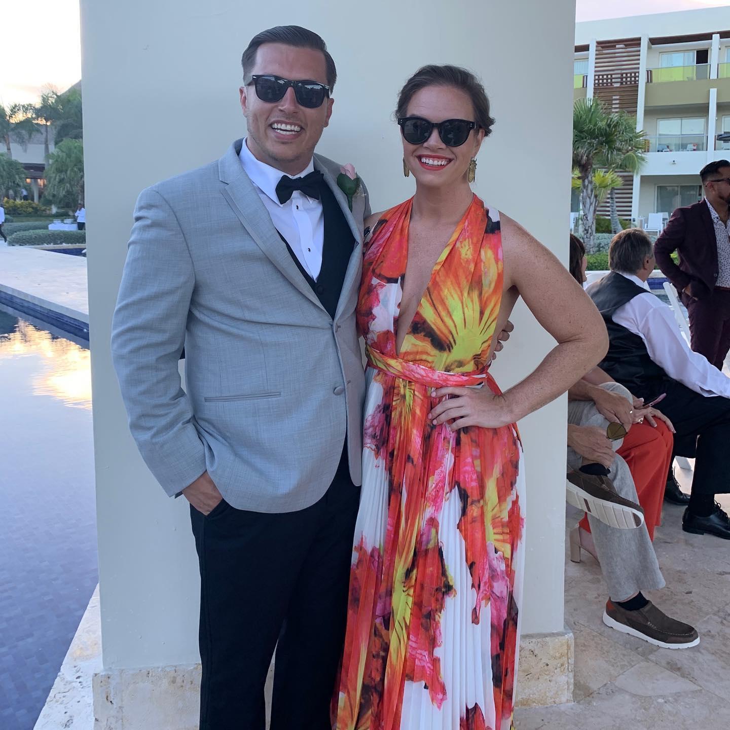 We clean up nicely, especially at tropical friend weddings.