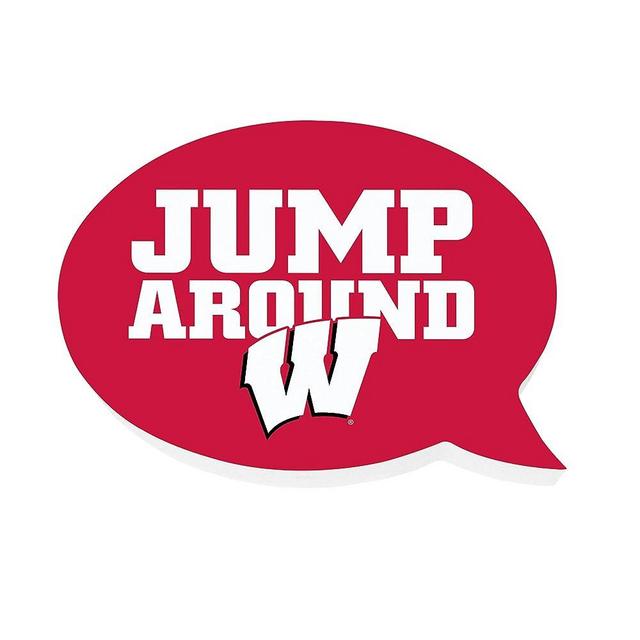 P. Graham Dunn University of Wisconsin Logo and Chant 5.75 x 4.25 Wood Tabletop Bubble Sign