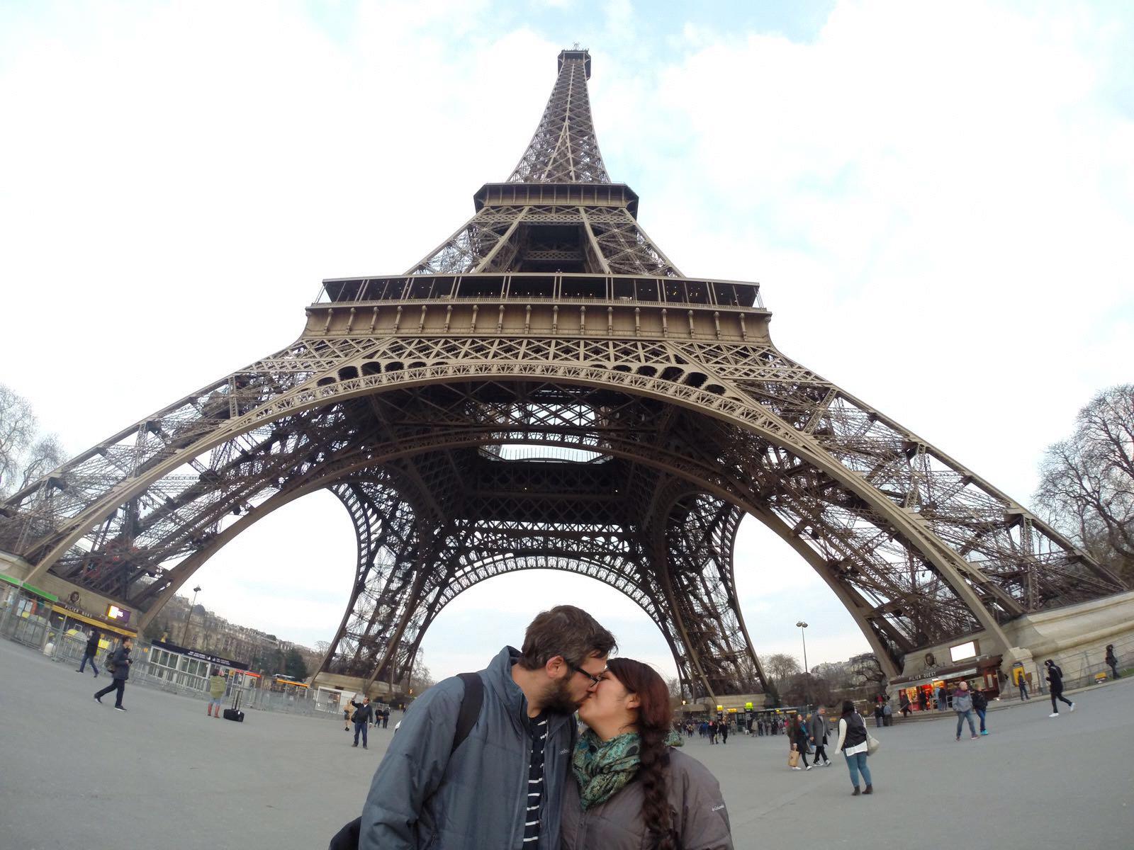 Sealed our first European trip with a kiss in the city of Love.
