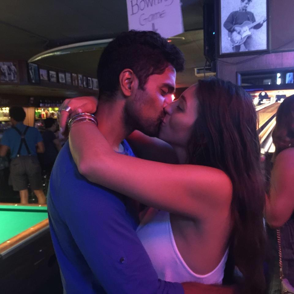 Boozy kisses at some bar