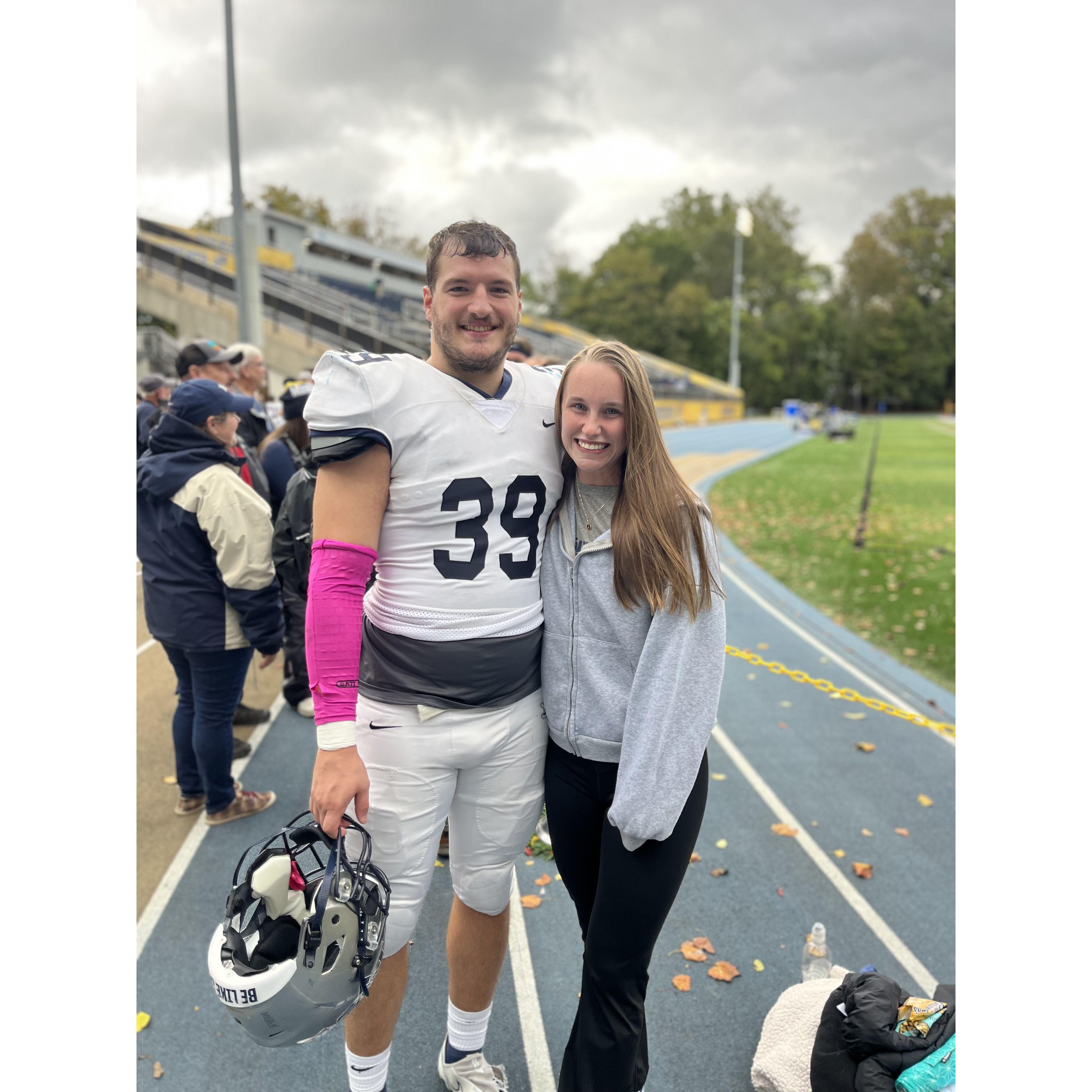 Olivia came to visit Cody during her fall break! Got to watch Cody's overtime win!