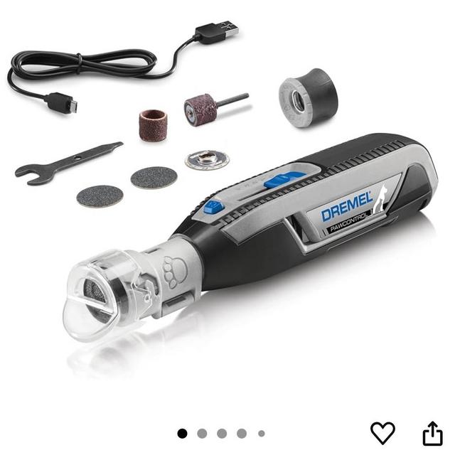 Dremel PawControl 7760-PGK Dog Nail Grinder and Trimmer - Cordless & Rechargeable Pet Grooming Tool Kit - Safe and Humane for Dogs, Cats, and Small Animals