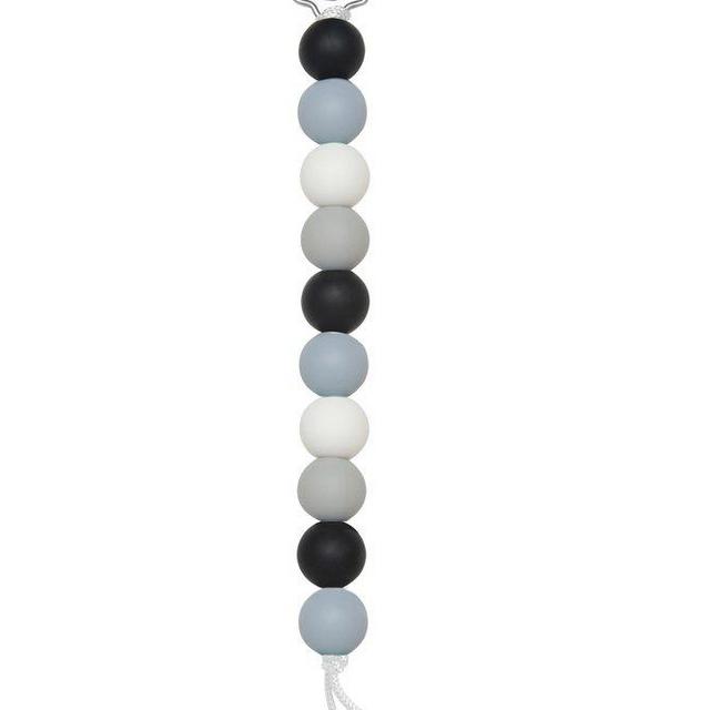 Lolli Silicone Pacifier Clip - Black Blue