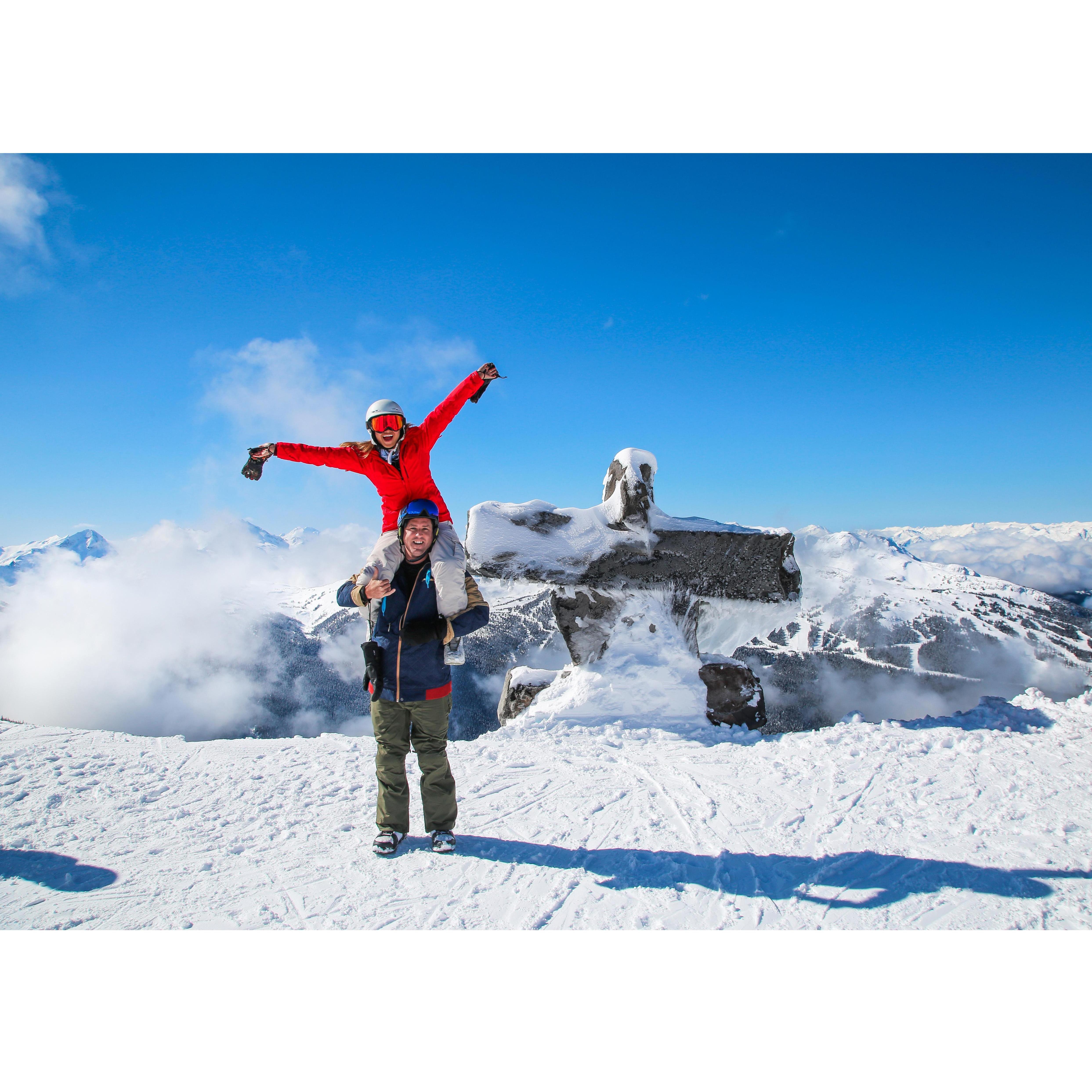 Snowboarding trip. Exploring Whistler & Blackcomb from peak to peak.