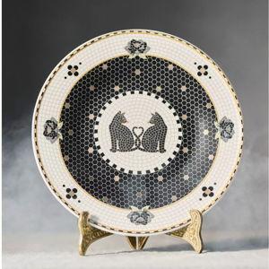 The Bistro Tile Stoneware Dessert Plate: Halloween Edition