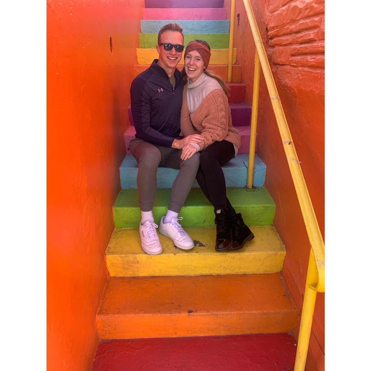 Outside of our favorite tea bar, "Tippy Teas" in El Paso, TX.