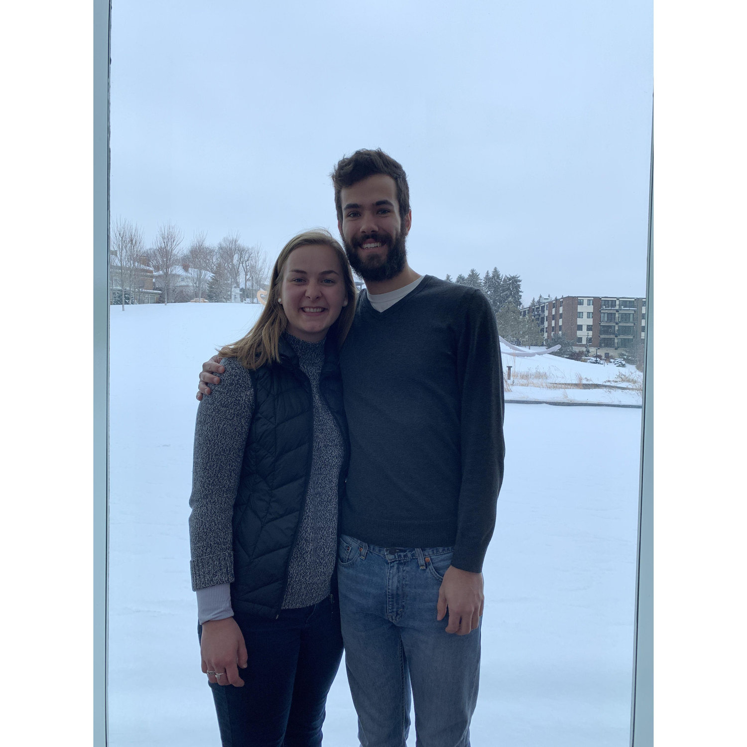 Our first picture together at the Walker Art Center in Minneapolis