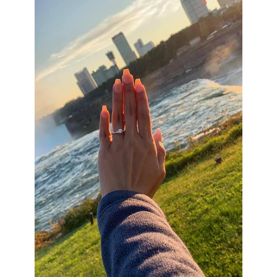 On a beautiful day the girl said YES!