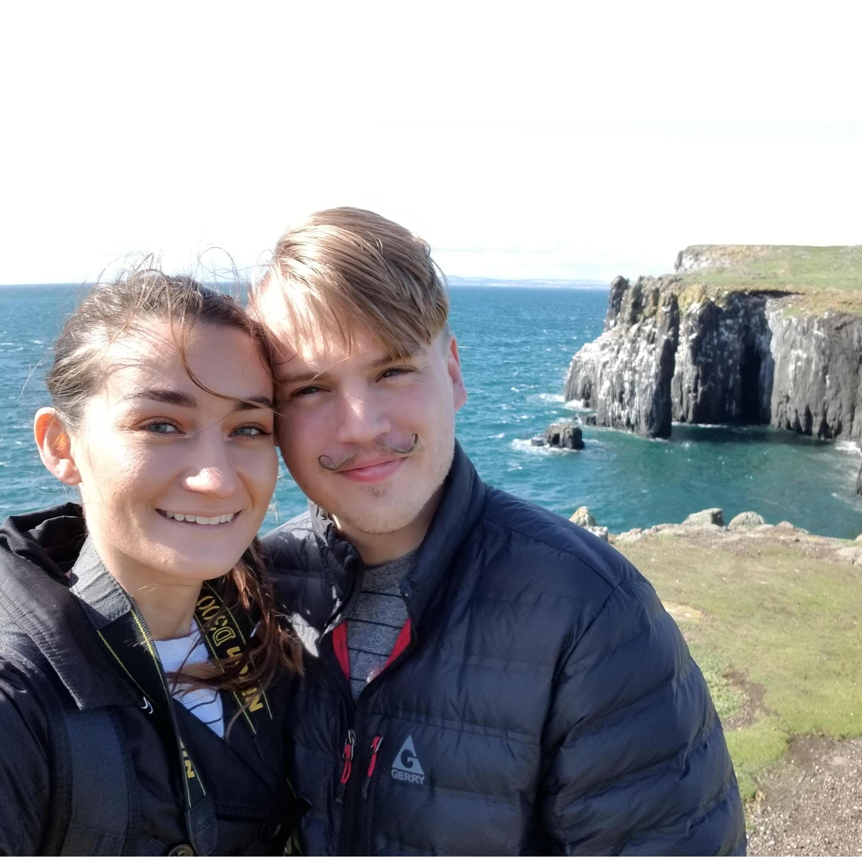 This picture was taken right after he proposed on the Isle of May!