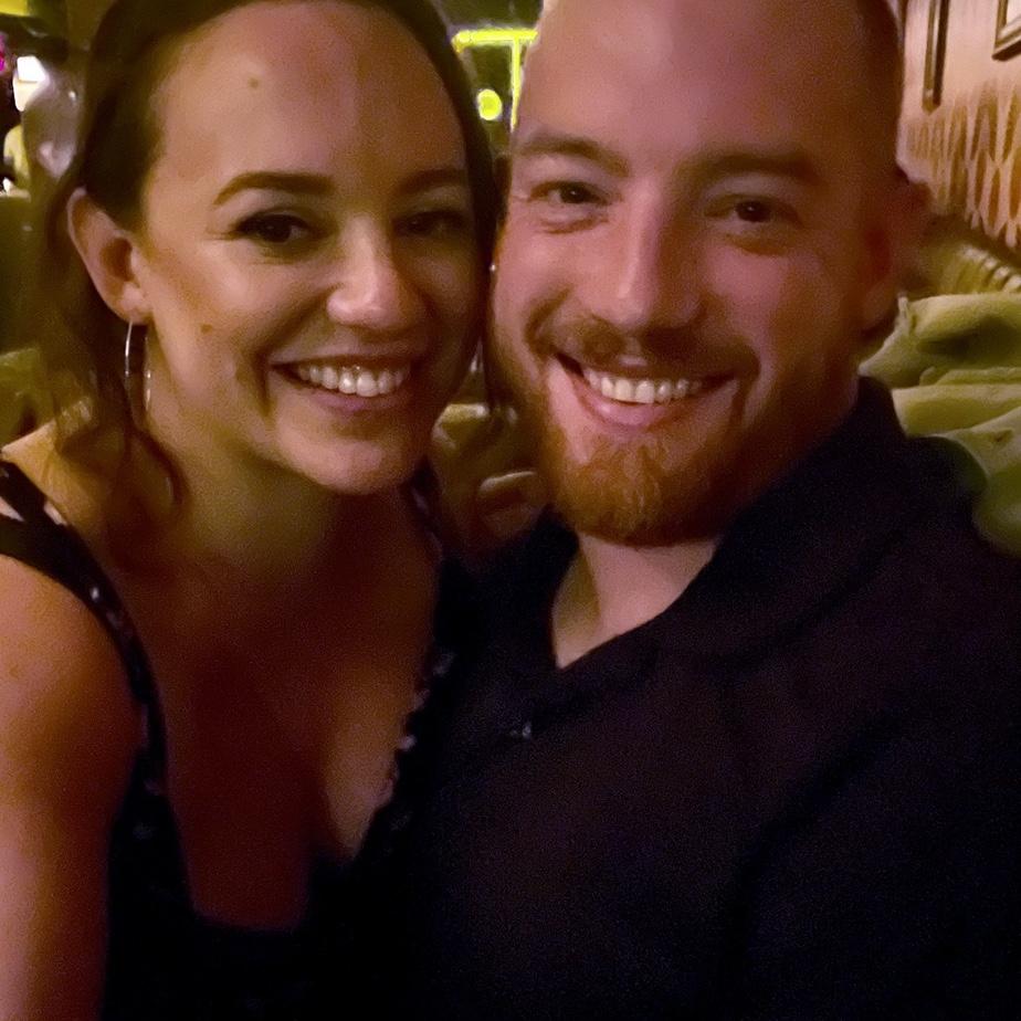 Our first photo together! Third date at Butterscotch Den 🍸