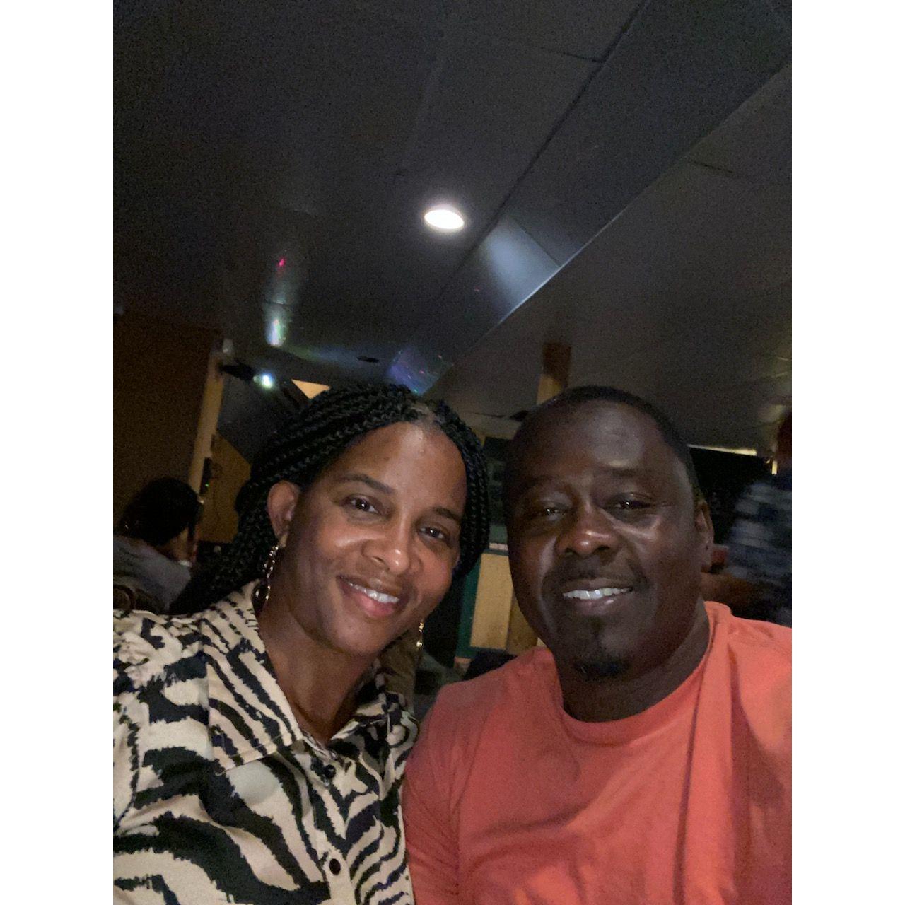 Our first dinner cruise together, celebrating a family friend birthday. 9/2021