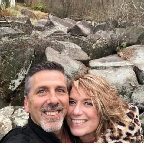 Michael and Sherry are a perfect match: his bravery balances her cautious side. Here they spent the day jumping the boulders in the creek at St. Peter's. Michael literally balances Sherry!