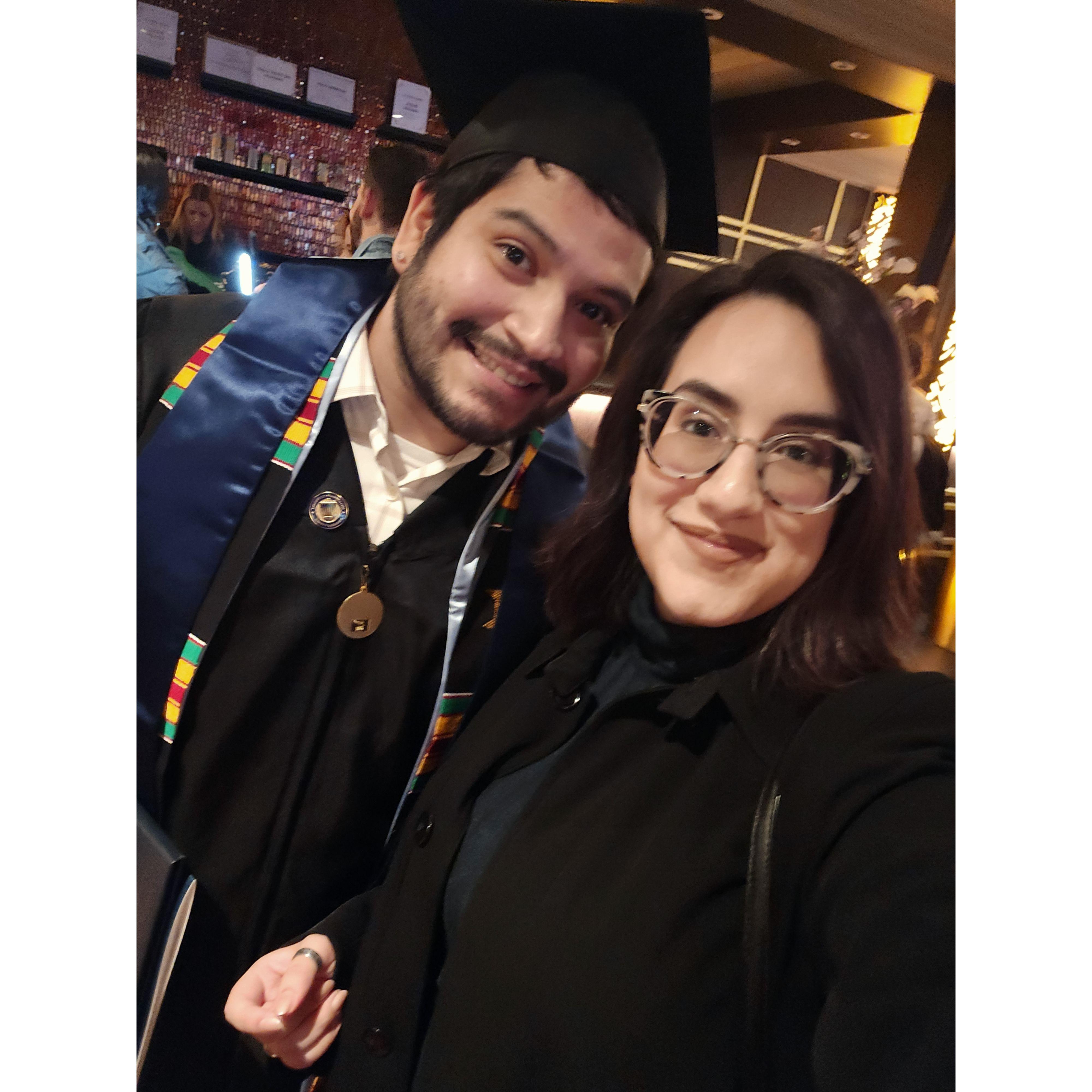 Celebrating milestones together, Julio graduating nursing school!